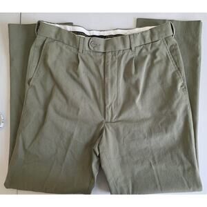 Peter Christian Men's Cotton Drill Green Chino Pants 36x31